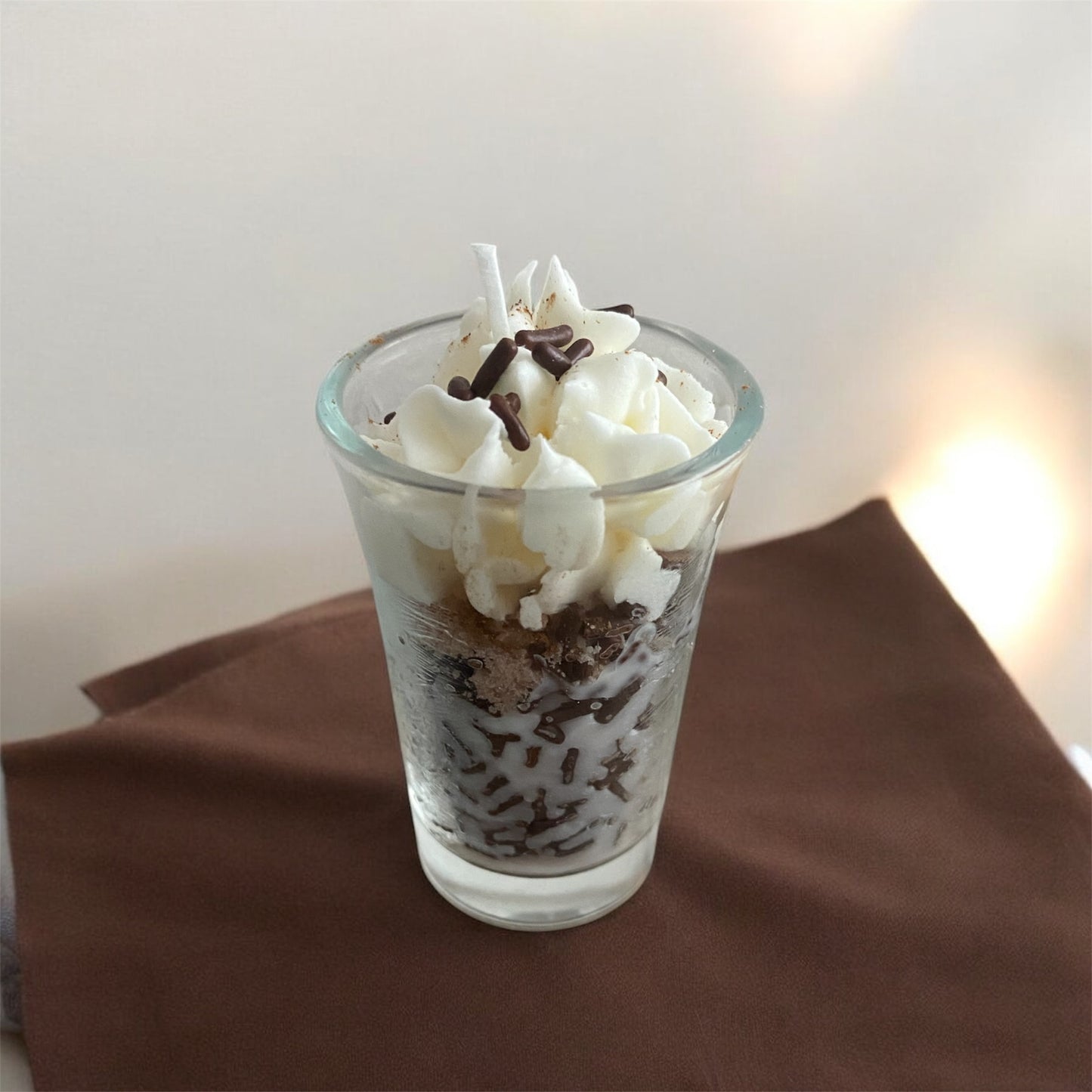 Chocolate Dessert Shots Glass Candle