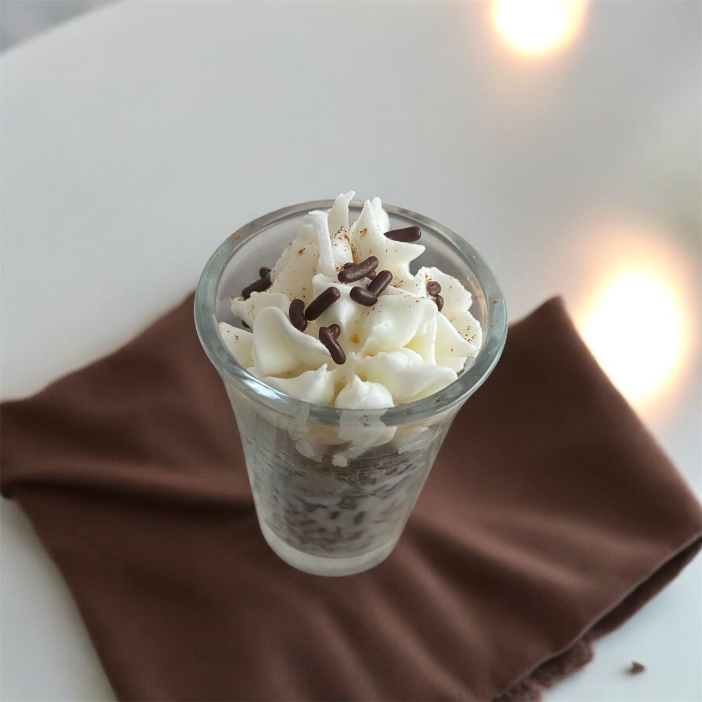 Chocolate Dessert Shots Glass Candle