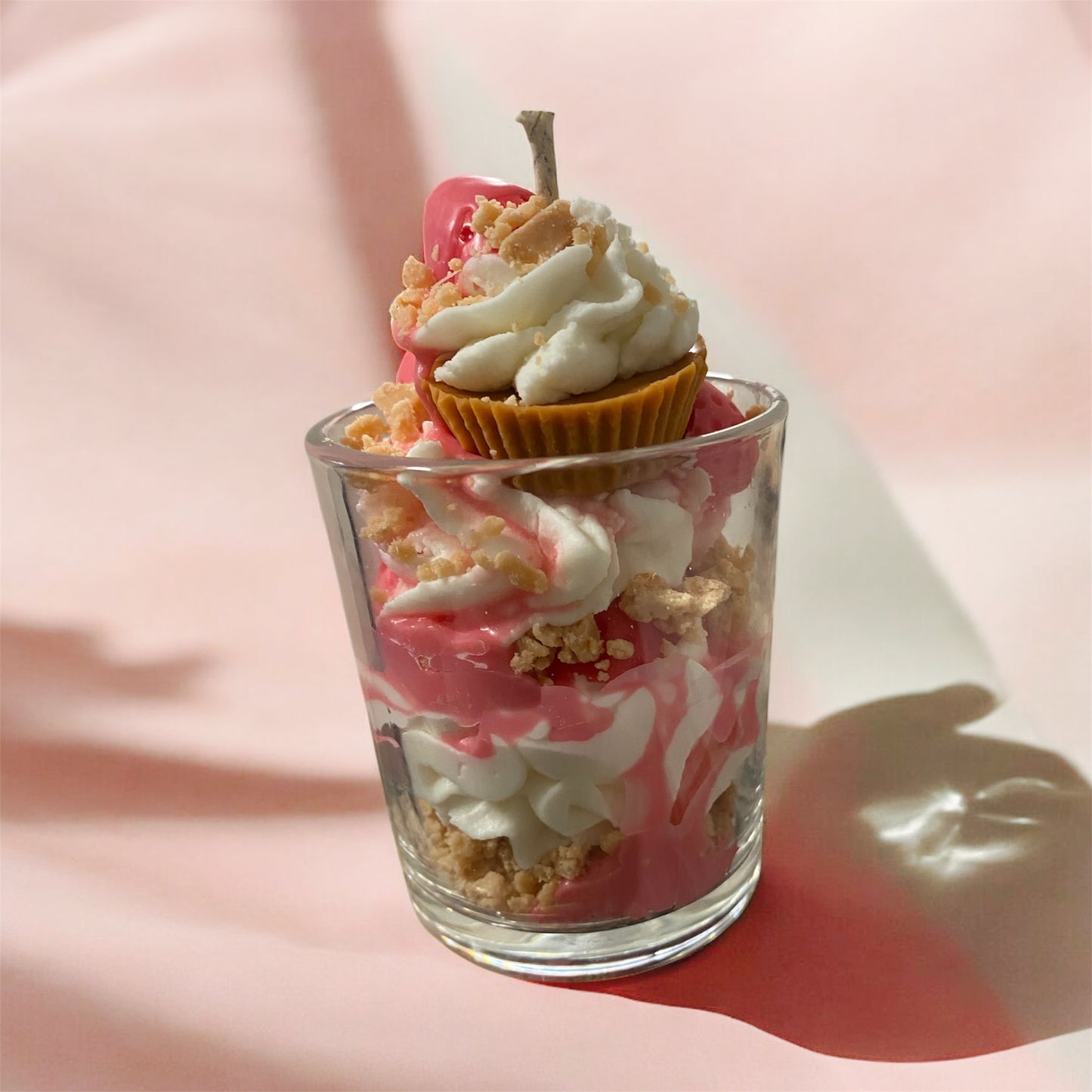 Strawberries Cupcake Candle