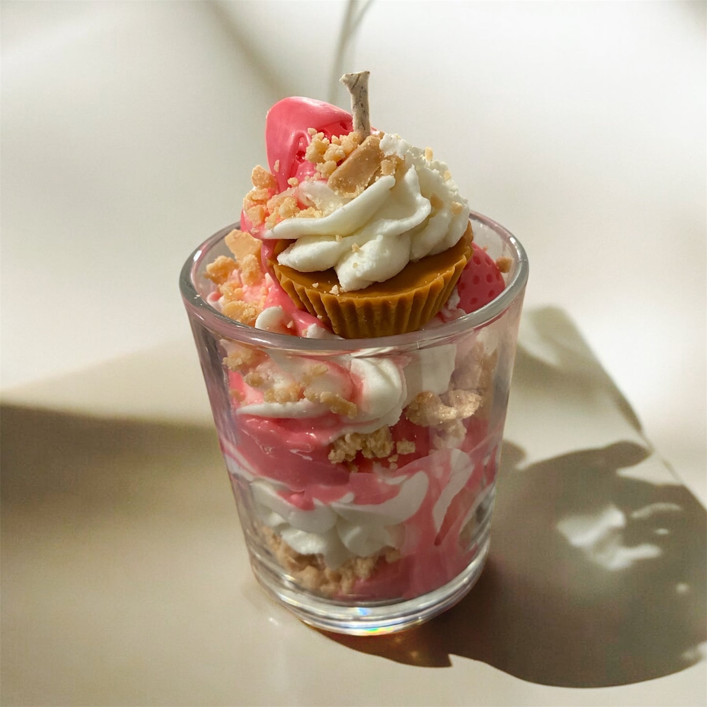 Strawberries Cupcake Candle