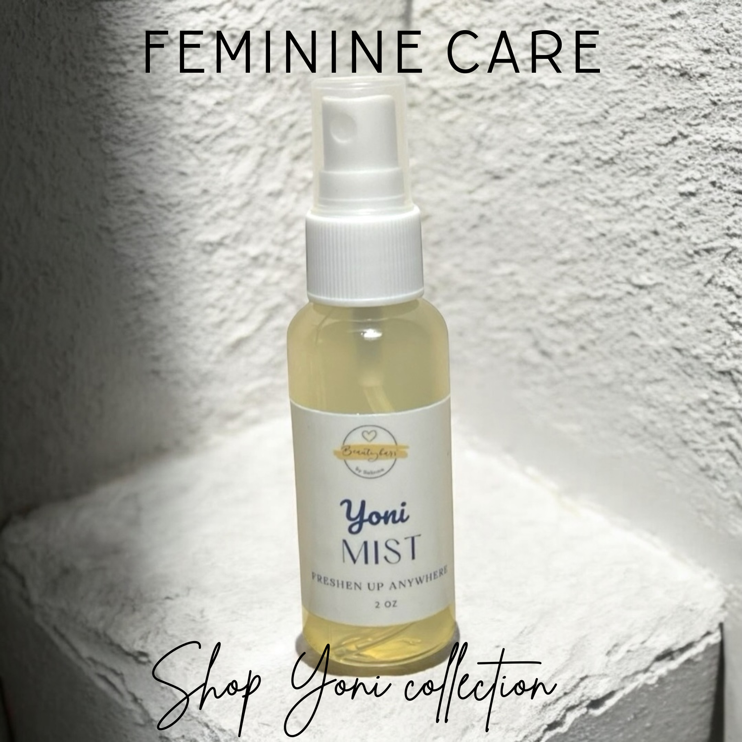 Yoni care collection with a feminine spray bottle