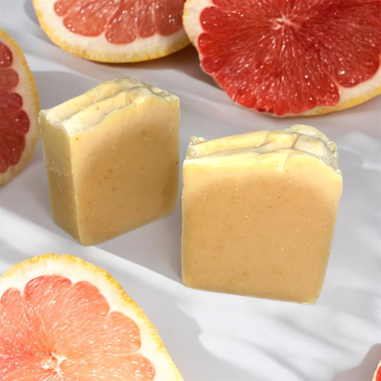 2 soaps around grapefruit slices