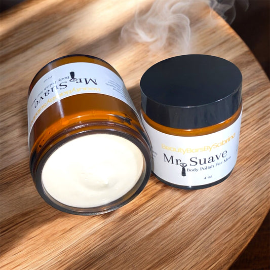 2 jars of body butter and background 